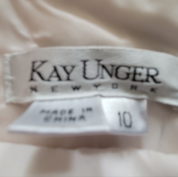 Silk Kay Unger Abstract Rose Strapless Dress Size 10 - Picture 4 of 4